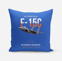Thumbnail for F-15C Eagle Air Superiority No Substitute design on blue pillow