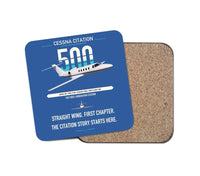Thumbnail for Cessna Citation 500 - Citation I design on blue 1 piece coaster