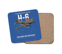 Thumbnail for Heinkel He 111H-6 design on blue 1 piece coaster