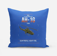 Thumbnail for Bell AH-1G Cobra design on blue pillow