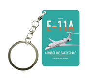 Thumbnail for E-11A BACN design on turquoise designed key chain, double-side print