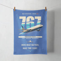 Thumbnail for Boeing 767-300F design on blue towel