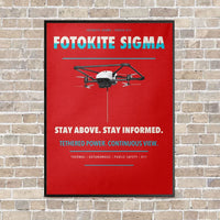 Thumbnail for Fotokite Sigma vertical canvas print - framed - red background