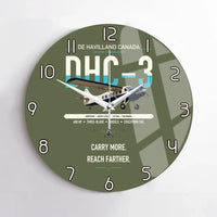 Thumbnail for DHC-3 Otter design on green army no frame wall clock
