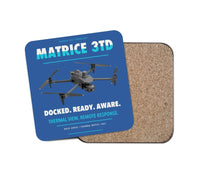 Thumbnail for DJI Matrice 3TD design on blue 1 piece coaster