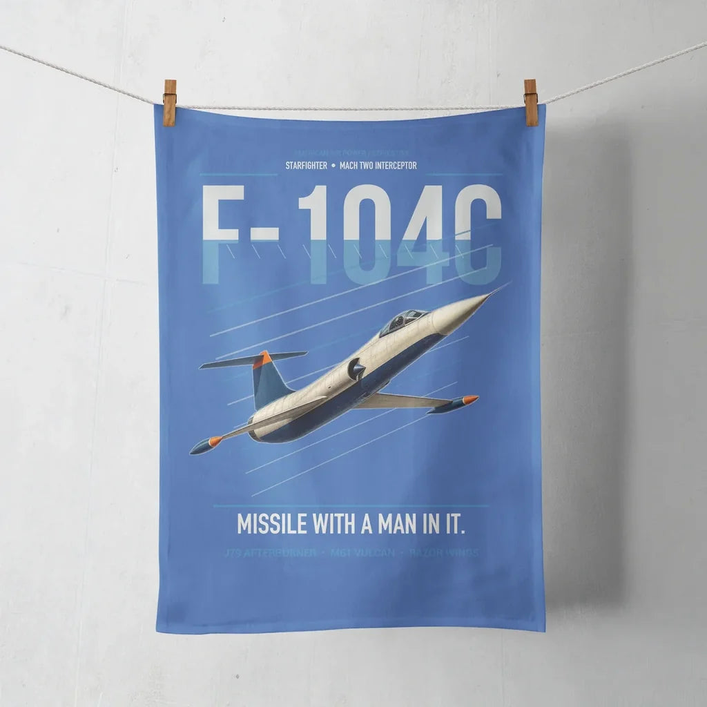 F-104C Starfighter design on blue towel