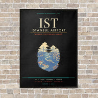 Thumbnail for Istanbul Airport IST - Canvas Framed - Black