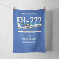 Thumbnail for Fairchild Hiller FH-227B design on blue towel