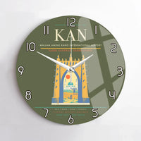 Thumbnail for Mallam Aminu Kano International Airport (KAN) design on green army no frame wall clock