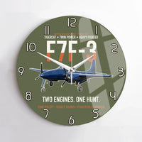 Thumbnail for F7F-3 Tigercat Two Engines One Hunt design on green army no frame wall clock