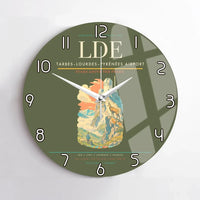 Thumbnail for Tarbes–Lourdes–Pyrénées Airport (LDE) design on green army no frame wall clock