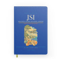 Thumbnail for Skiathos Island National Airport (JSI) design on blue notebook
