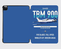 Thumbnail for Daher TBM 900 design on blue ipad tablet case