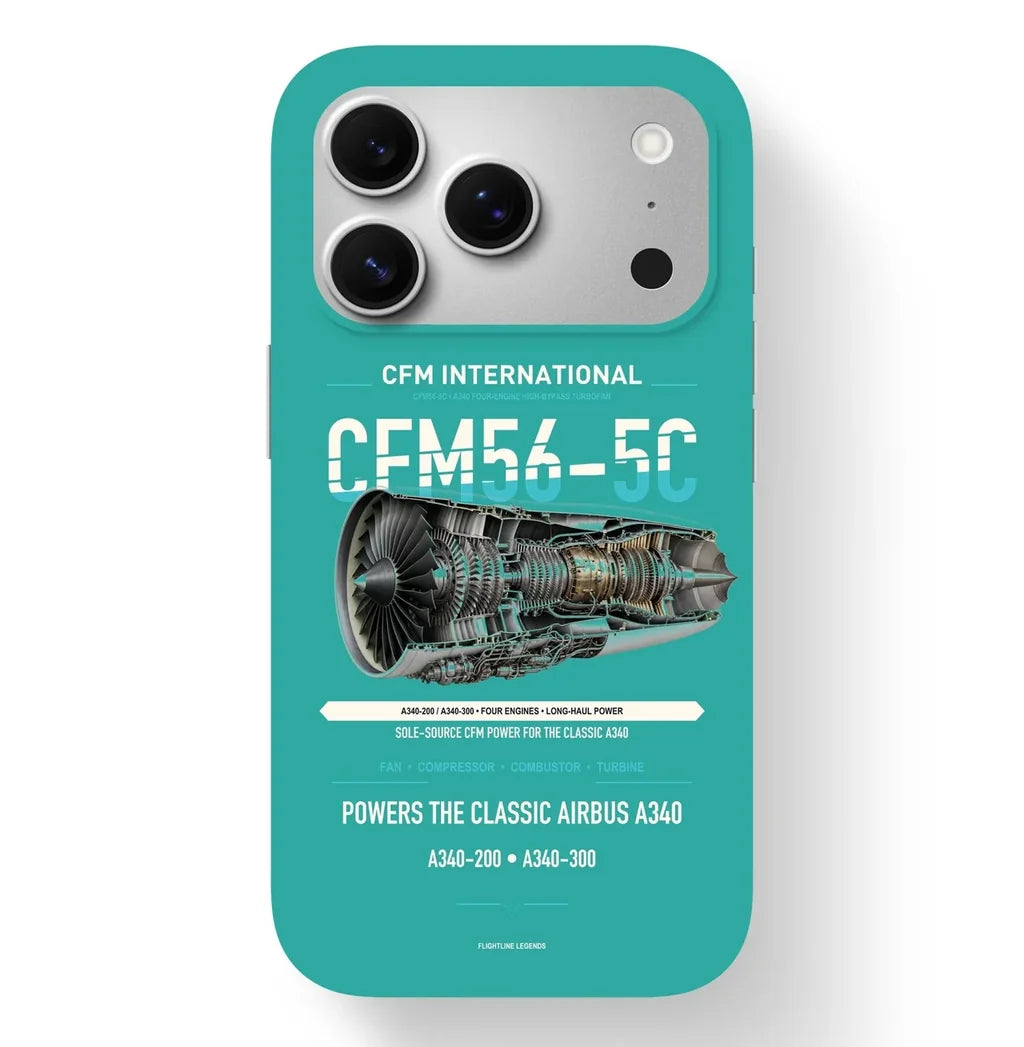 CFM56-5C Case design on turquoise iphone case