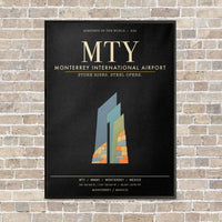 Thumbnail for Monterrey International Airport MTY - Canvas Framed - Black
