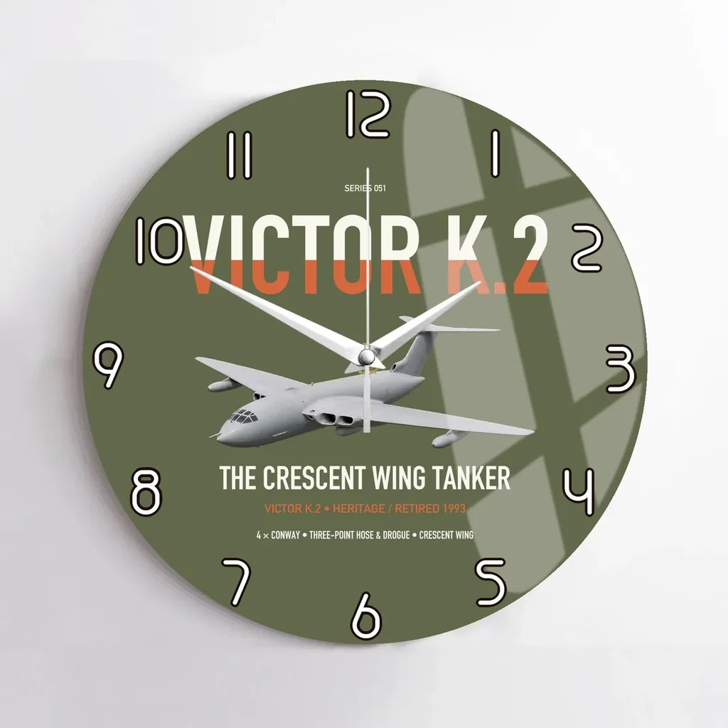 Handley Page Victor K.2 design on green army no frame wall clock