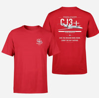 Thumbnail for Cessna Citation CJ3+ design on red double-side t-shirt, double-side print
