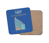 Thumbnail for San Luis Obispo County Regional Airport (SBP) design on blue 1 piece coaster