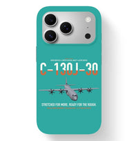Thumbnail for C-130J-30 Super Hercules design on turquoise magsafe iphone case, for iPhone 17 Pro