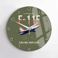 Thumbnail for F-11F Tiger design on green army no frame wall clock