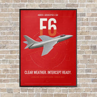 Thumbnail for Hawker Hunter F6 vertical canvas print - framed - red background