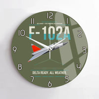 Thumbnail for F-102A Delta Dagger design on green army no frame wall clock
