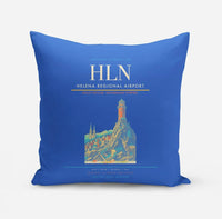 Thumbnail for Helena Regional Airport (HLN) design on blue pillow