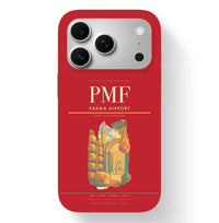 Thumbnail for Parma Airport (PMF) design on red iPhone 17 Pro MagSafe case