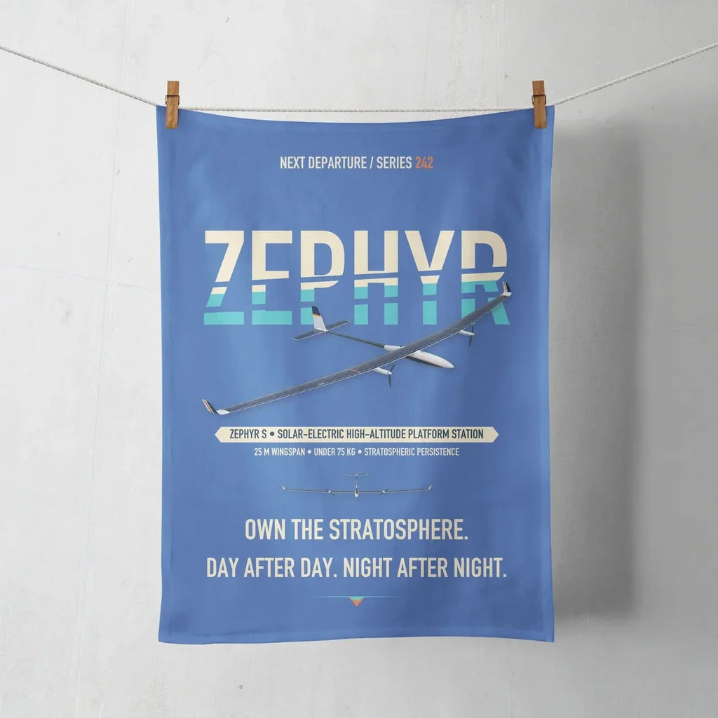 Airbus Zephyr S design on blue towel