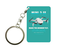 Thumbnail for DJI Mini 2 SE Key Chain design on turquoise key chain