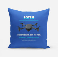 Thumbnail for ACSL SOTEN design on blue pillow
