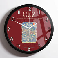 Thumbnail for Alejandro Velasco Astete International Airport CUZ Wall-Clock Framed - Dark Red