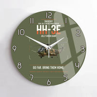 Thumbnail for Sikorsky HH-3E Jolly Green Giant design on green army no frame wall clock