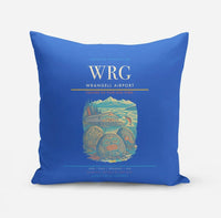 Thumbnail for Wrangell Airport (WRG) design on blue pillow