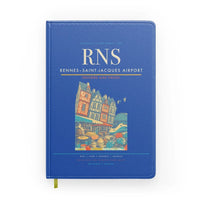 Thumbnail for Rennes–Saint-Jacques Airport (RNS) design on blue notebook