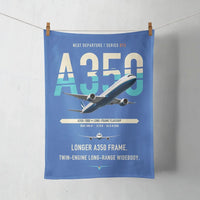 Thumbnail for Airbus A350-1000 design on blue towel