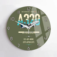 Thumbnail for Airbus A320 design on green army no frame wall clock