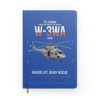 Thumbnail for PZL-Świdnik W-3WA Sokół design on blue notebook