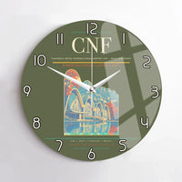 Thumbnail for Tancredo Neves International Airport (CNF) design on green army no frame wall clock