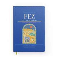 Thumbnail for Fes (FEZ) design on blue notebook