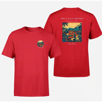 Thumbnail for VINTAGE G4524 - The Jungle Airstrip - Double-Side T-Shirt design on red double side t shirt