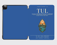 Thumbnail for Tulsa International Airport (TUL) design on blue ipad tablet case