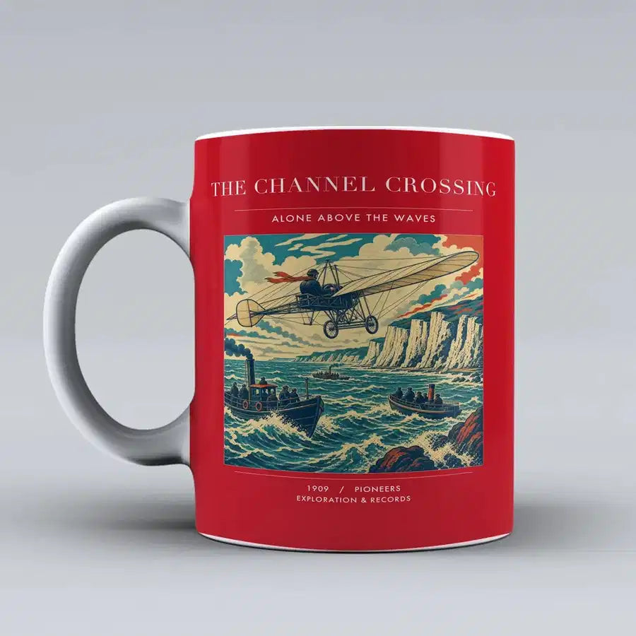 VINTAGE G4002 - The Channel Crossing - Ceramic Mug design on red