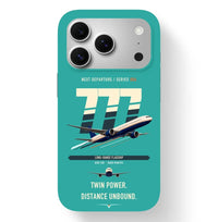 Thumbnail for Boeing 777-300ER design on turquoise magsafe iphone case