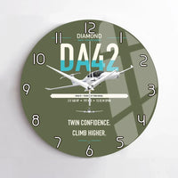 Thumbnail for Diamond DA42-VI design on green army no frame wall clock