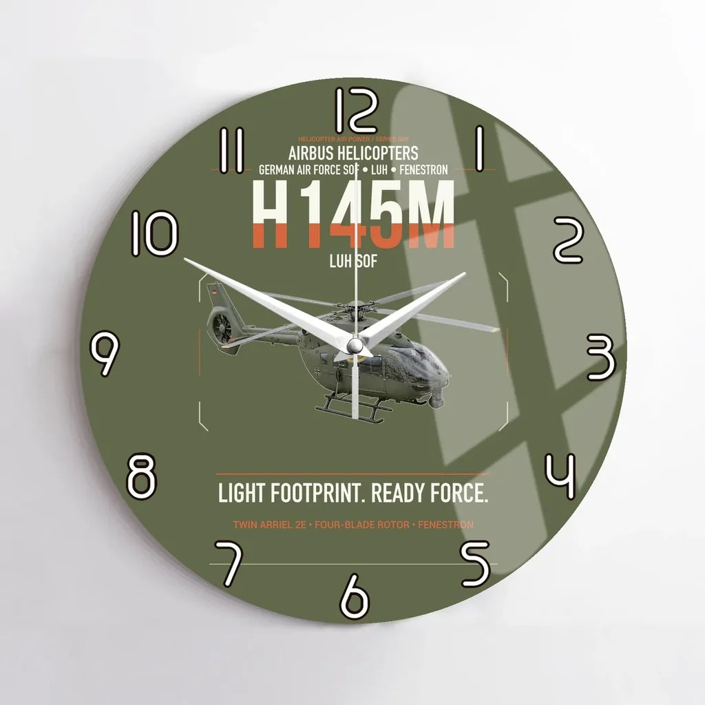 Airbus Helicopters H145M LUH SOF design on green army no frame wall clock