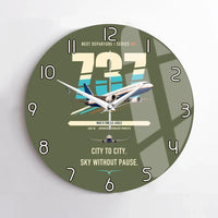 Thumbnail for Boeing 737 MAX 8 design on green army no frame wall clock