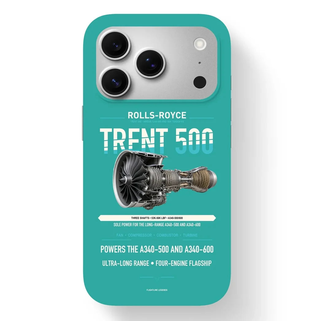 TRENT 500 Case design on turquoise iphone case