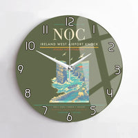 Thumbnail for Ireland West Airport Knock (NOC) design on green army no frame wall clock