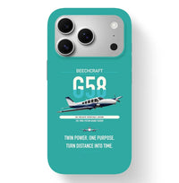 Thumbnail for Beechcraft Baron G58 design on turquoise magsafe iphone case, for iPhone 17 Pro